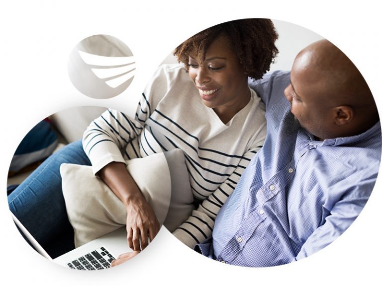 Couple sitting on couch