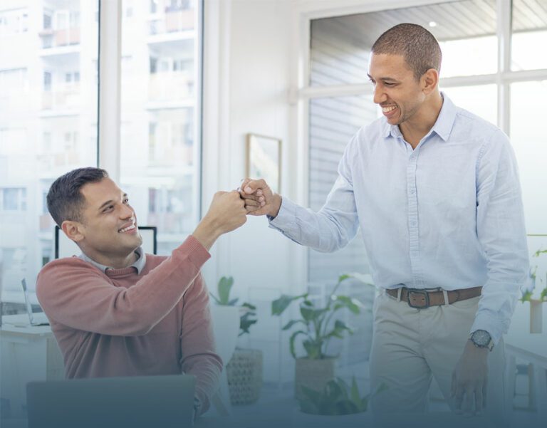 two coworkers discovering strategies on promoting a supportive environment
